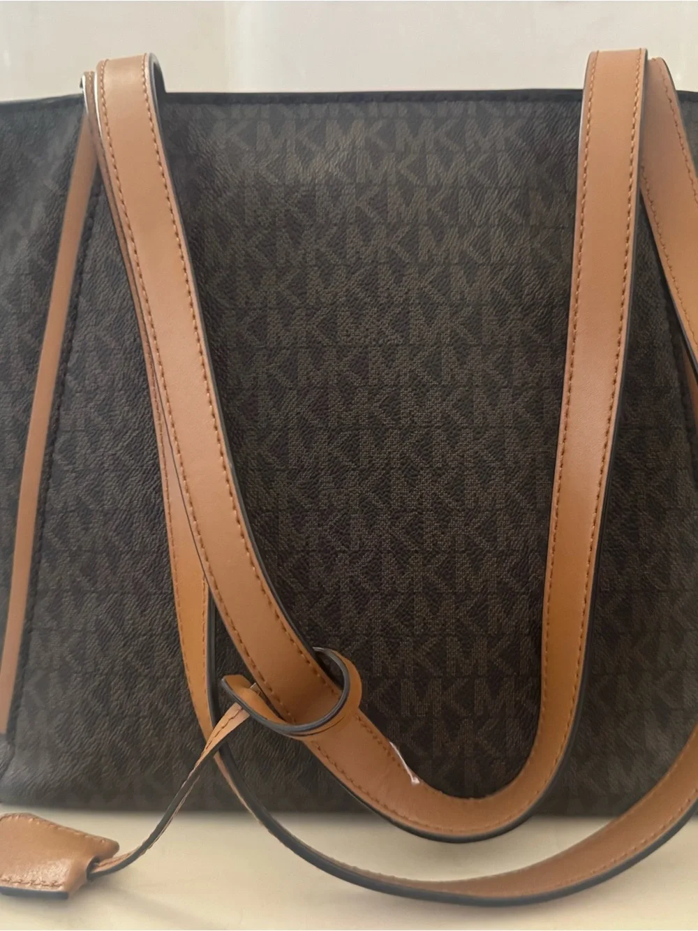 Michael Kors Brown & Tan Logo Messenger Bag